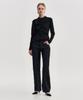 Kimjisu Shirring Draped Highneck Top _ Black