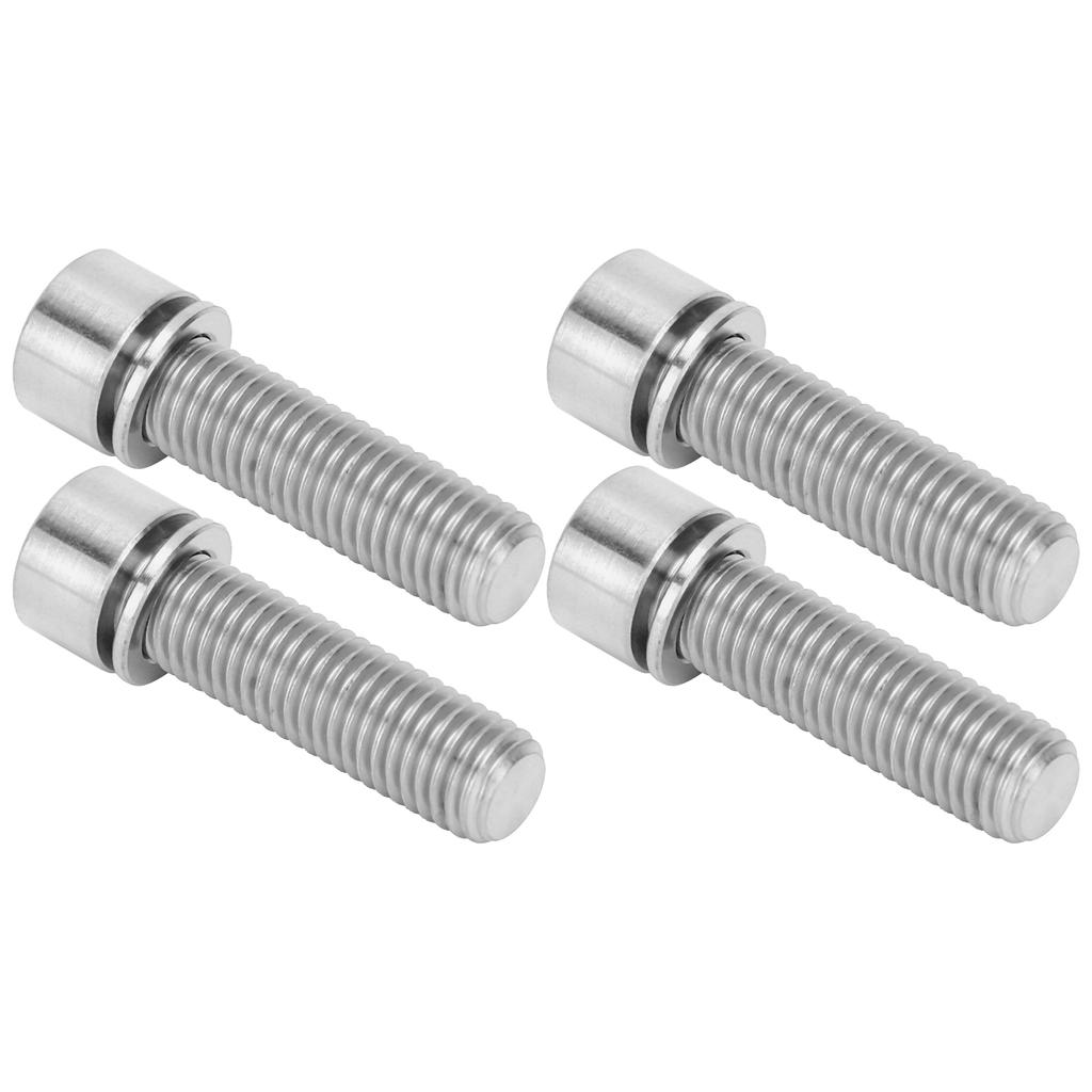 4Pcs Bike Handlebar Stem Bolts Screw Bicycle Titanium Alloy Stem Inner Hex Screws M7x25mmTitanium