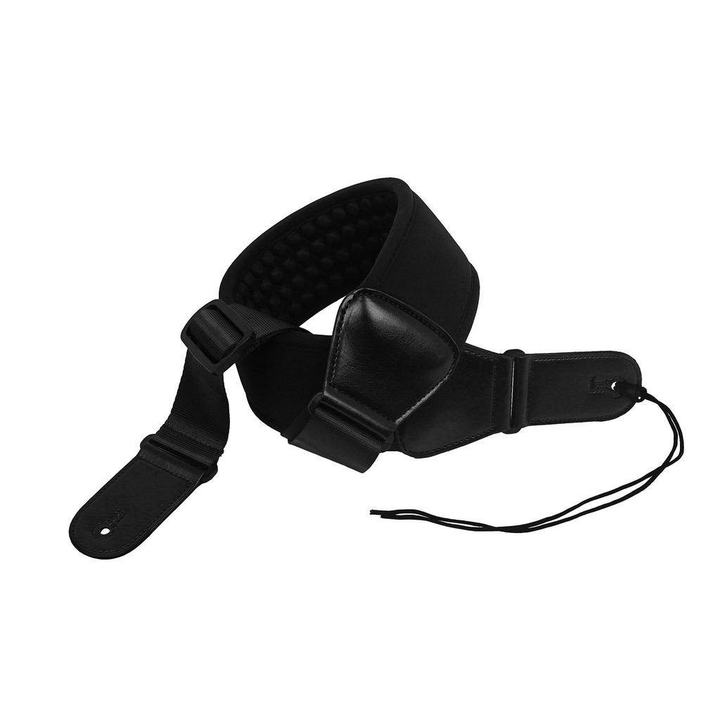 Adjustable Thickened Wide Guitar Bass Strap with Reinforced End Tabs and Secure Attachment Cord Suitable for Various String Instruments