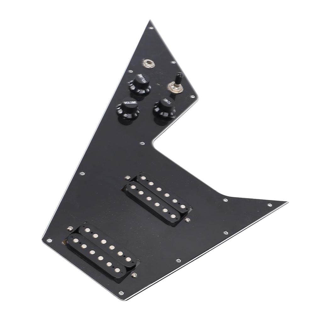 Sorandy Loaded Wiring Pickguard Set for Flying V Electric Guitar 2-Coil Split Mini Humbucker 12 Side Screw Holes