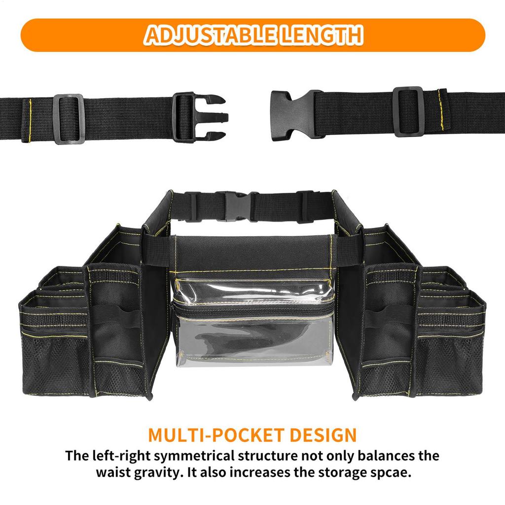 Handwerker Werkzeuggürtel Verstellbarer Reinigungs Werkzeuggürtel Werkzeuggürtel Mit Mehreren Taschen Reinigungsschürze Für Sanitär Bau