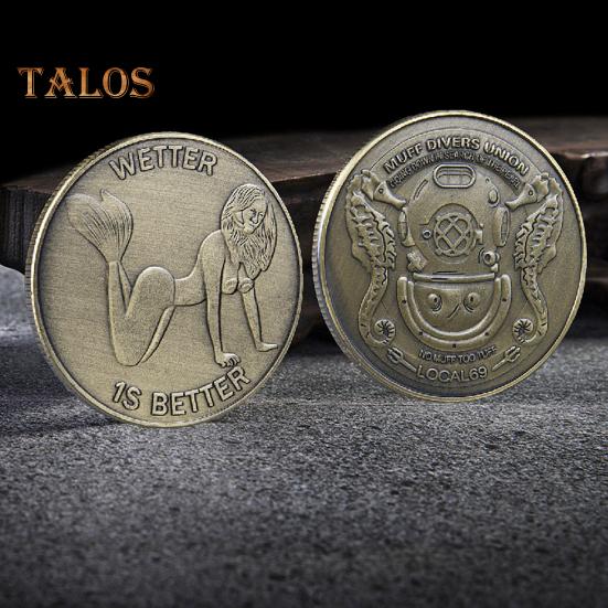 Couples Challenge Coin Sexy Woman Double-Sided Coin Collectible Love Token Adult Challenge Coin Lucky Girl Coin for Men Women Date Night