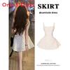 Cotton Polyester Dot Pattern Sleeveless Aline Dress For Summer Casual Womens Fashion
