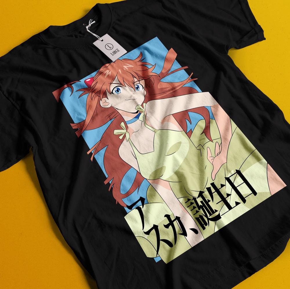 

Neon Genesis Evangelion T-Shirt Eva Shirt Asuka Tshirt Ayanami Tee Mari Misato 4XL