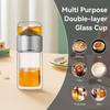 1pc Tea InfuserBottle Double Layer Leakage Proof Glass Water Bottle Separation of Tea and Water Mug Cup for Office Travel Home