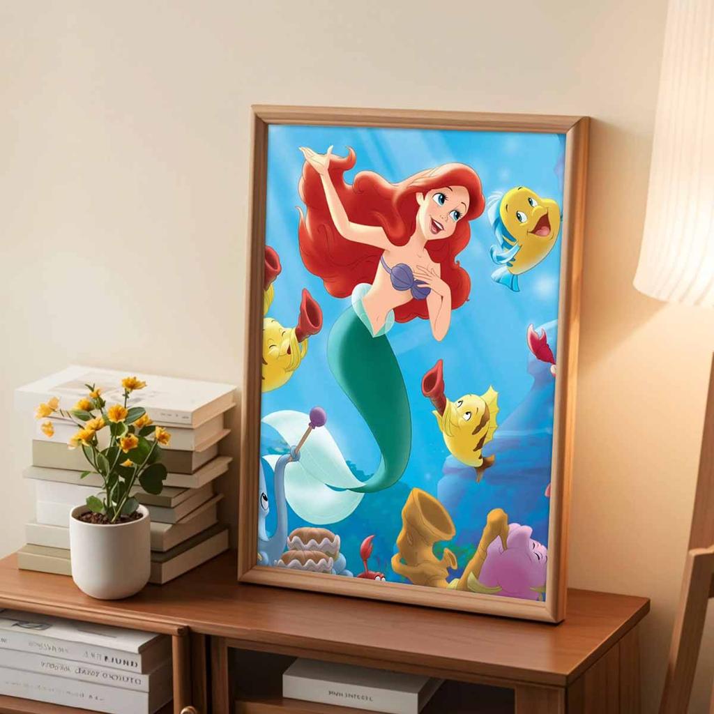 DIY Diamond Painting Mermaid Princess Cross Stitch Kit Mosaic Art Diamond Painting Full Circle Diamond Home Decoration