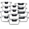 12-Piece Glass Food Storage Container Set