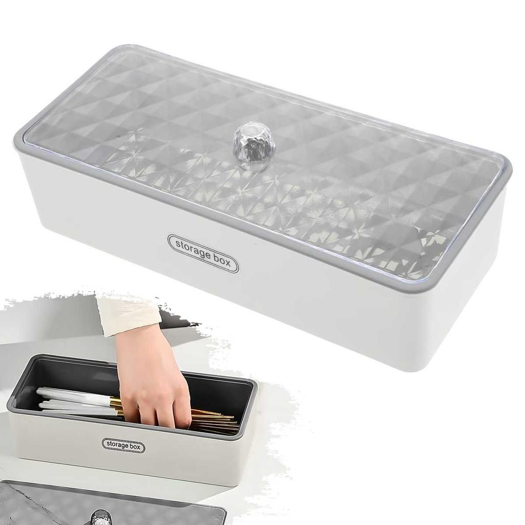 Drainage dustproof tableware storage box, simple and fashionable chopstick box, kitchen storage supplies