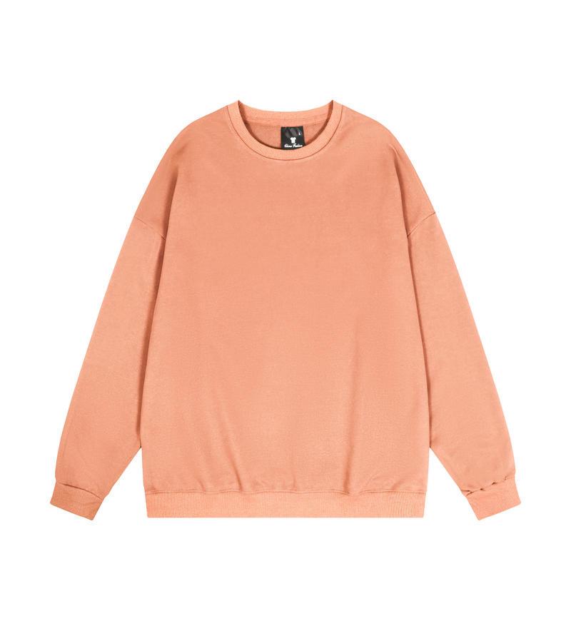 Loose Solid Color Round Neck Hoodie - Unisex Long Sleeve for Couples, Spring & Autumn