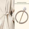 Pearl Rhinestone Waist-Cinching Scarf Buckle Brooch