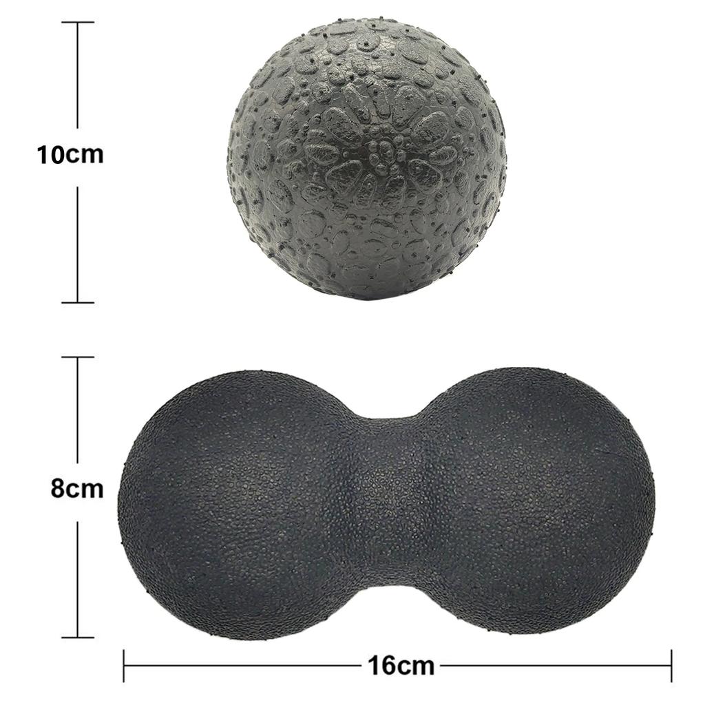 Massage Ball Double Lacrosse Ball Mobility  Peanut Ball for Self-Myofascial Release Deep Tissue Massage Tool