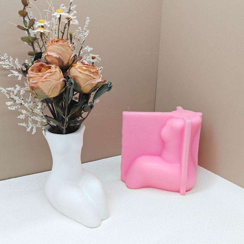 Succulents Flowerpots Mould Human Body Pen Holder Silicone Mould Plasters Epoxys Resins Molds for DIYs Enthusiasts