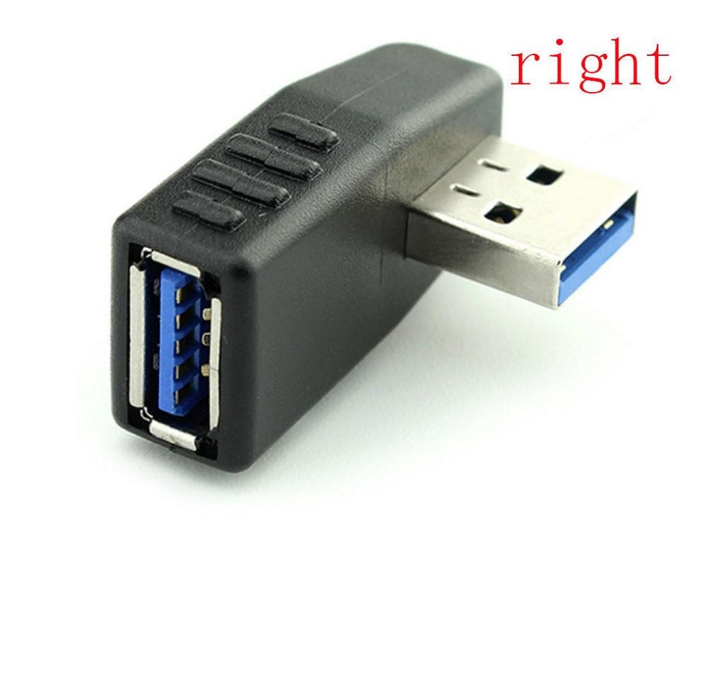USB 3.0 Right & Left Angle Connector Male to Female 90 Degree Adapter Converter