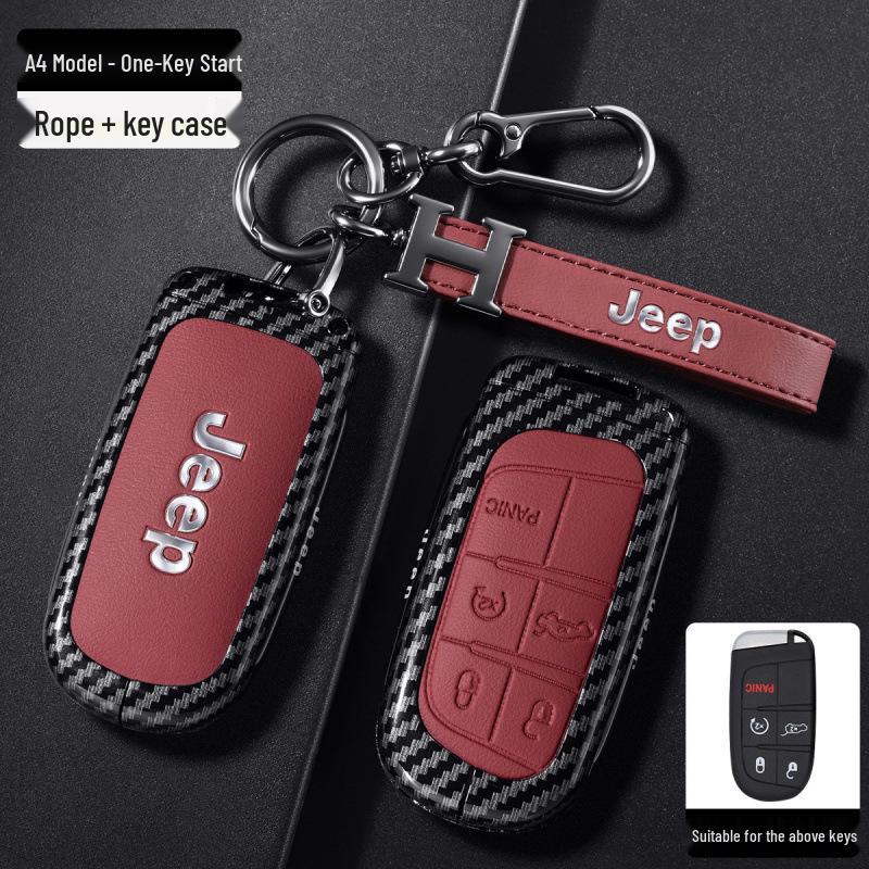 Compatible Jeep Key Case for Grand Cherokee, Renegade, Compass, Commander - Car Bag Buckle Shell