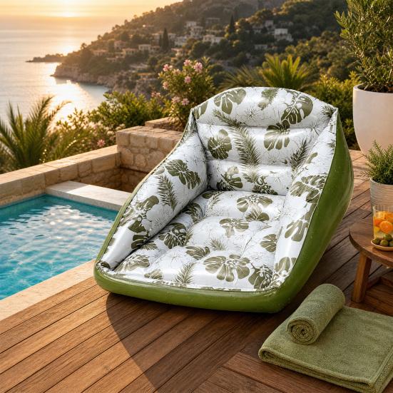 Inflatable Pool Floats for Adult, Heavy Duty Floating Lounge Chair, Swimming Pool Hammock Seat with Cup Holder for Summer Party, Lake Beach