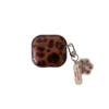 The Semi-transparent Brown Amber Leopard Print AirPods Pro 1 Earphone Case Is Compatible with Apple's 1st/1st/1st Generation Wireless Bluetooth