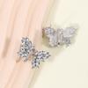 The New Korean Version of the Sparkling Diamond Butterfly Alloy Earrings Is a Light Luxury, High-end, Niche, Fashionable and Versatile Ear Accessory