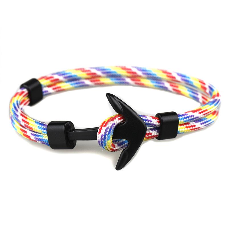 Trendy Men's Polyester Airplane Anchor Bracelet