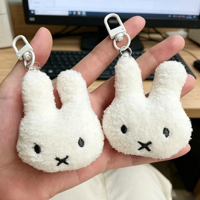 New Miffy Keychain High Color Value Cartoon Doll Rabbit Shape Creative Men's and Women's Cute Car Schoolbag Pendant Decoration