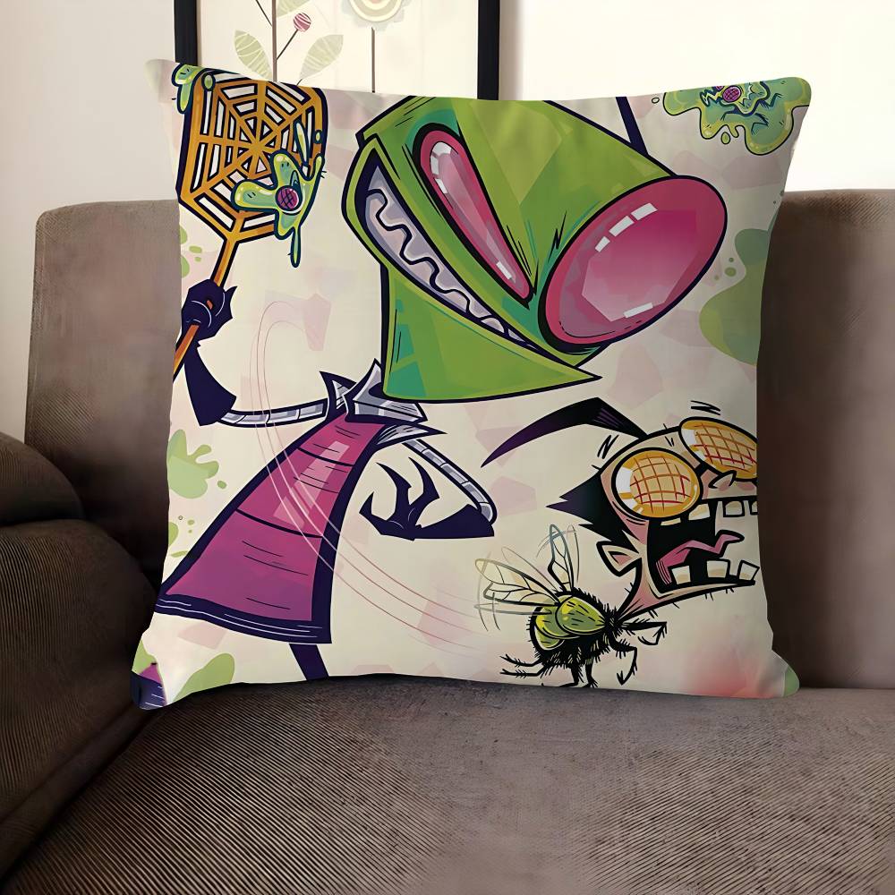 

Мультяшная наволочка для подушки I-Invader-Zim с персонализацией, декор для детской спальни для дикой вечеринки, наволочка, подарок на день рождения ребенка, для душа 12x12Inch