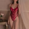 Yi Yue Lace Temptation Bodysuit - Women's See-through Lingerie Uniform with Quick-Release Sleepwear Set