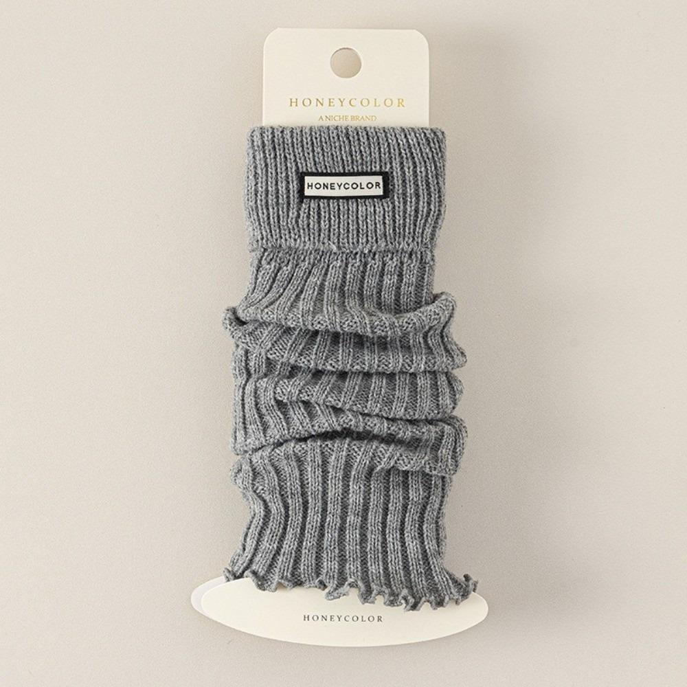 Chaussettes mi-mollet couleur unie Chaussettes tube moyen épaissies Nouveaux chauffe-jambes Automne et Hiver