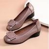 Flat-soled Single Shoes Women's Soft-soled Young Mother Shoes 2025 Autumn Fashion Doudou Shoes Super Soft Not Tired Feet Leather Shoes Women