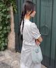 Mellotoli Frill Line Long Dress (White)
