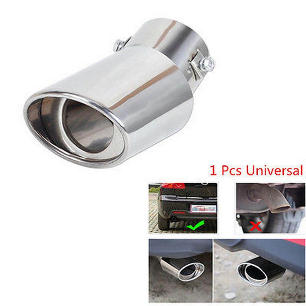 1PC Universal Stainless Steel Exhaust Tip Decorative Muffler Tail Pipe, Clamp-On Car Exhaust Muffler Tip for Vehicle Modification