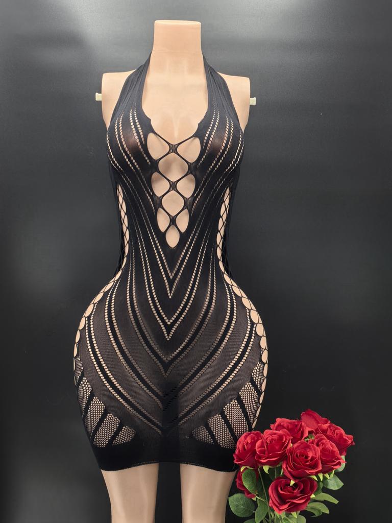 Night Dress Fishnet Hot Erotic Underwear Mini Dress Porno Women Lingerie Mesh Bodysuits Sexy Costumes Lenceria Beach Dress