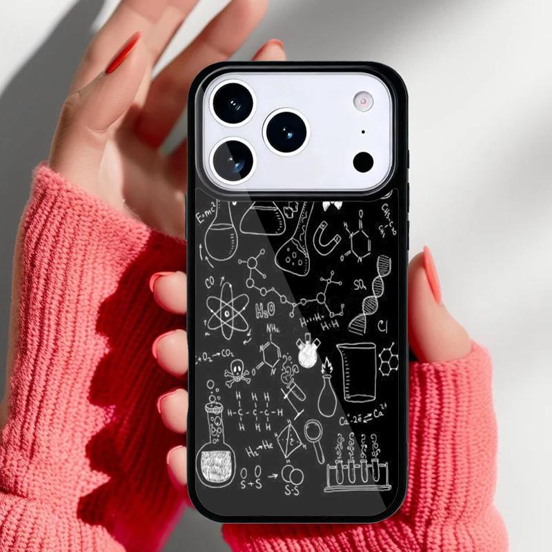 Science Chemistry Style Phone Case for iPhone 17 Air 16e 15 14 13 Pro Max Back Cover for 12 11 Pro Coque