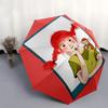 Pippi Longstocking Themed Travel Umbrella-8 Ribs Automatic Opening and Closing, Portable Folding Design, Compact and Stylish Umbrella Suitab