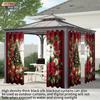 2pcs Christmas tree color ring print blackout curtain with insulation multi size living room holiday decoration machine washable