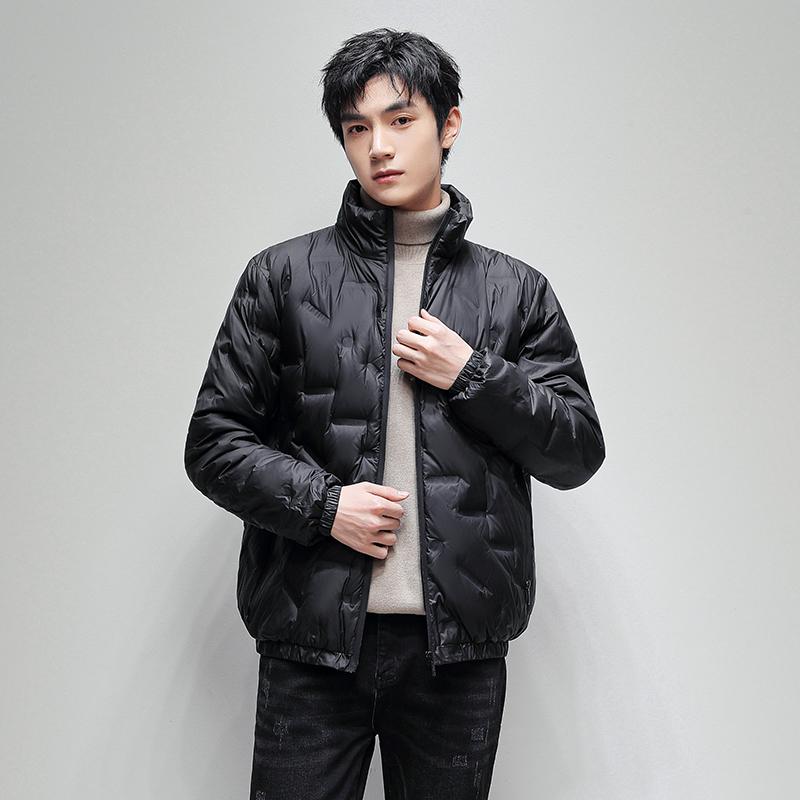 Outdoor High-quality Fitness Running High-quality Laminated Feather Jacket Comfortable and Breathable Men's Warm Baseball Jacket