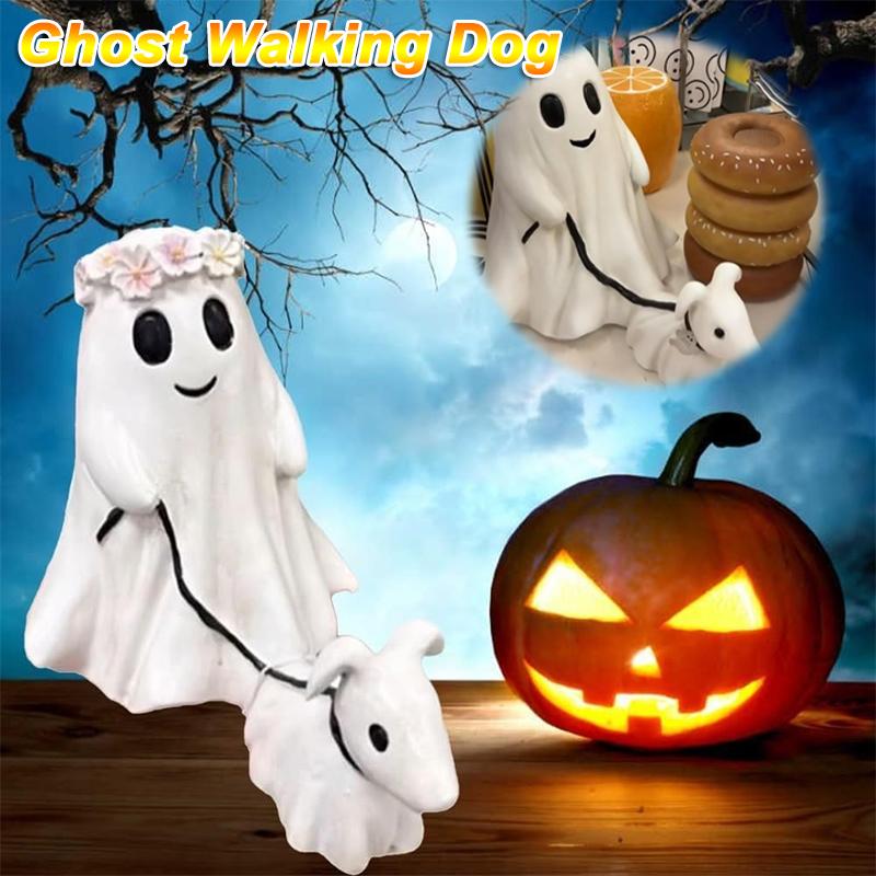 

Призрак, идущий призраком, гуляющая собака, статуя, привидение на Хэллоуин, украшение для дома и улицы, жуткая призрачная собака, статуэтка на Хэллоуин, призрачная собака 15CM