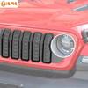 ABS Car Front Grille Ring Cover Bumper Mesh Trim Decoration for Jeep Wrangler JL Gladiator JT 2024 Up Exterior Accessories