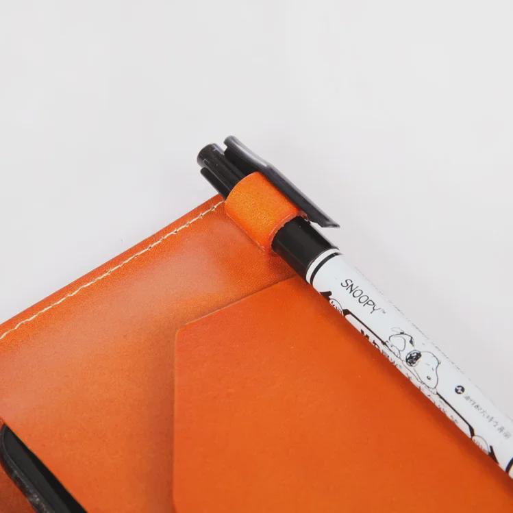 A6 Retro Business Zápisník z pravé kůže - Rostlinně činěná, Ručně vyráběná, Diář s volnými listy