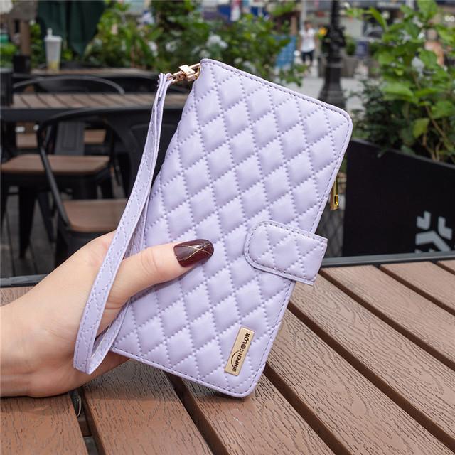 Luxury Leather Flip Phone Case For Samsung Galaxy A12 A22 A32 A42 A52 A72 A03s A13 A23 A33 A53 A73 Zipper Wallet Protect Cover