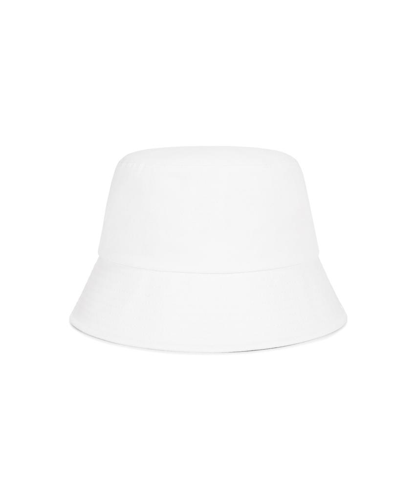 Bajal Va Curved Patch Bucket Hat White