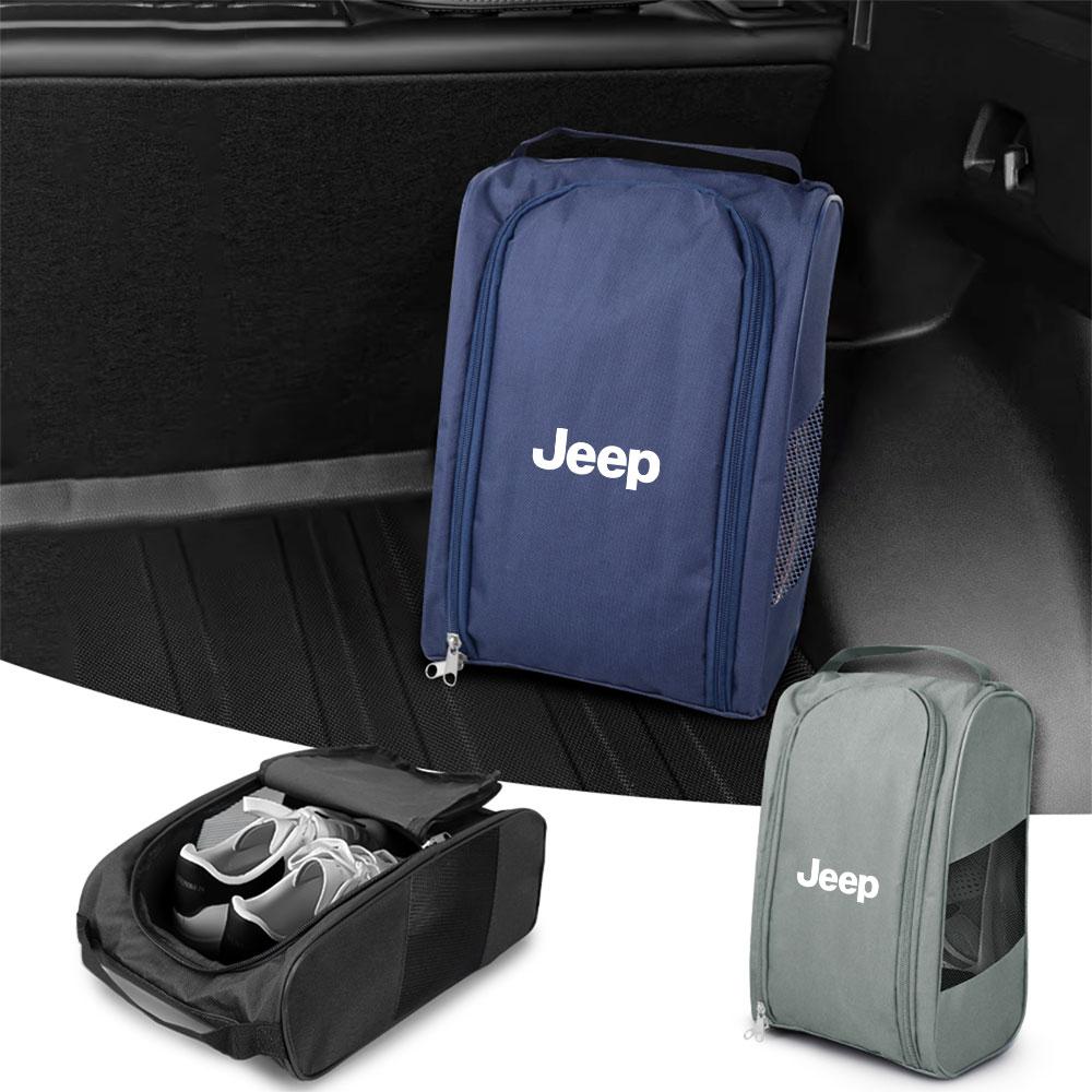 Car Emblem Shoes Storage Bag Organizer Interior Accessory Auto Styling For Jeep Grand Cherokee Wrangler Renegaed Compass JPB JK AMP1