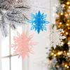Pearl Paper Snowflake Ornaments for Christmas and New Year Decoration Pack of 6