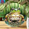 Vintage Frog Lotus Wall Art Metal Tin Sign Poster for Drummer Garage Home Decor