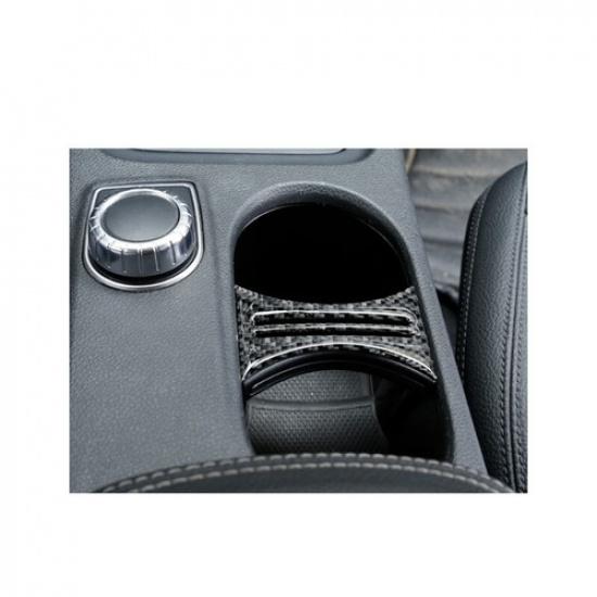 Carbon Car Water Cup Holder Frame Cover Trim Sticker For Benz GLA CLA A 2013-19