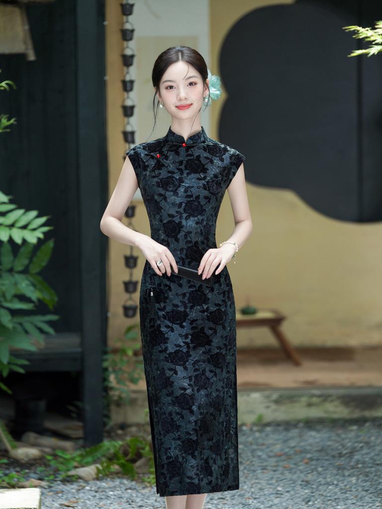 1011 new daily improvement new Chinese long retro slim Suzhou cheongsam young temperament dress women
