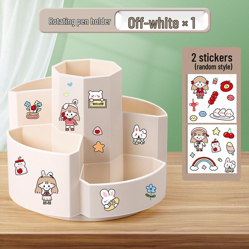 360° Rotating Pen Holder: Large Capacity, Multi-functional Desk Organizer for Kids