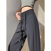 Women's Dark Gray Slimming Straight-Leg Sweatpants - Spring/Fall 2025