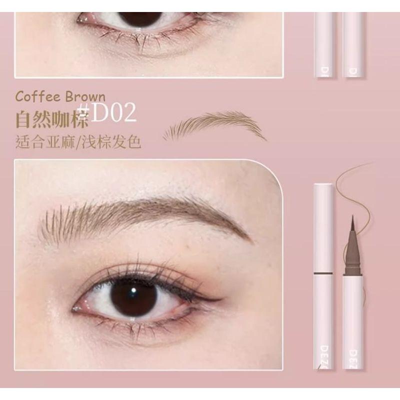 DEZONE - Dual Head Liquid Eyebrow Pen with Brush - 2 Colors