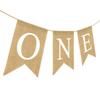 Adorable First Birthday Pennant Banners Burlap Highchair Swallowtail Flag Jewelry for Baby Photo Shoots and Parties