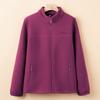 Mom's New Granular Fleece Jacket, Spring and Autumn Fleece Thickened Warm Cardigan, Medium and Old Women's Top