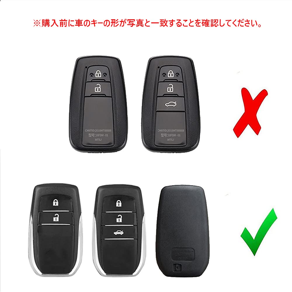Kakash Toyota Cowhide Leather Smart Key Case Key Cover Key Cover Protective Case Dirt